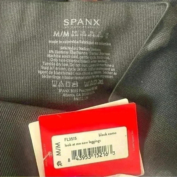 NWT Spanx Look At Me Now Black Camo Leggings Size Small, Medium, & Large avail - Picture 7 of 8